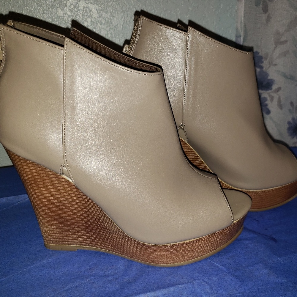 Peep Toe Ankle Boots